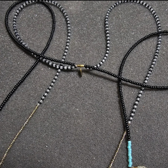 Shashi Signed Double Strand Beaded Necklace Bohemian South Western Style 23 In. - Picture 3 of 5